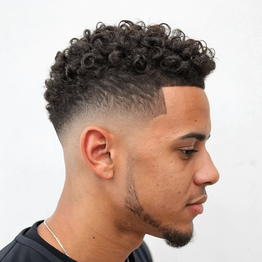 Broccoli Fade with Tapered Neckline
