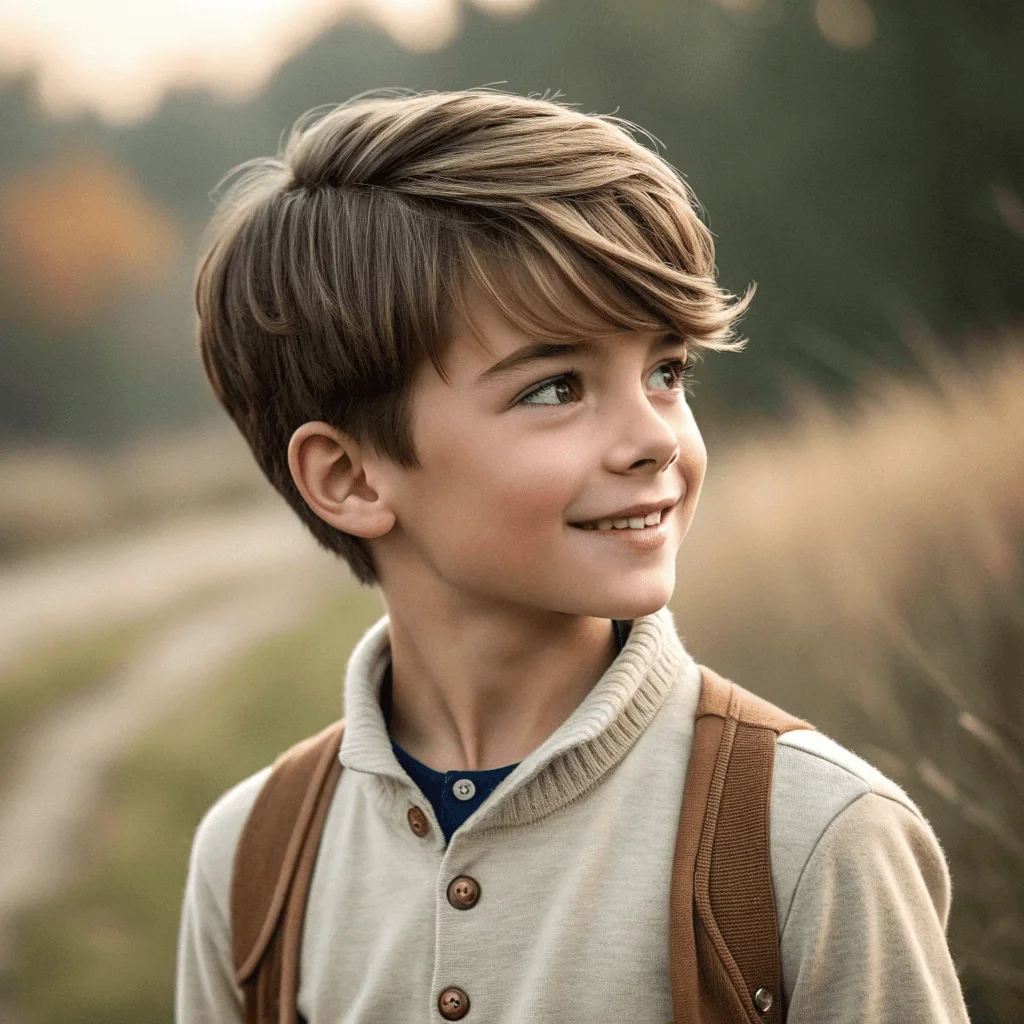 Side Swept Fringe for Boys