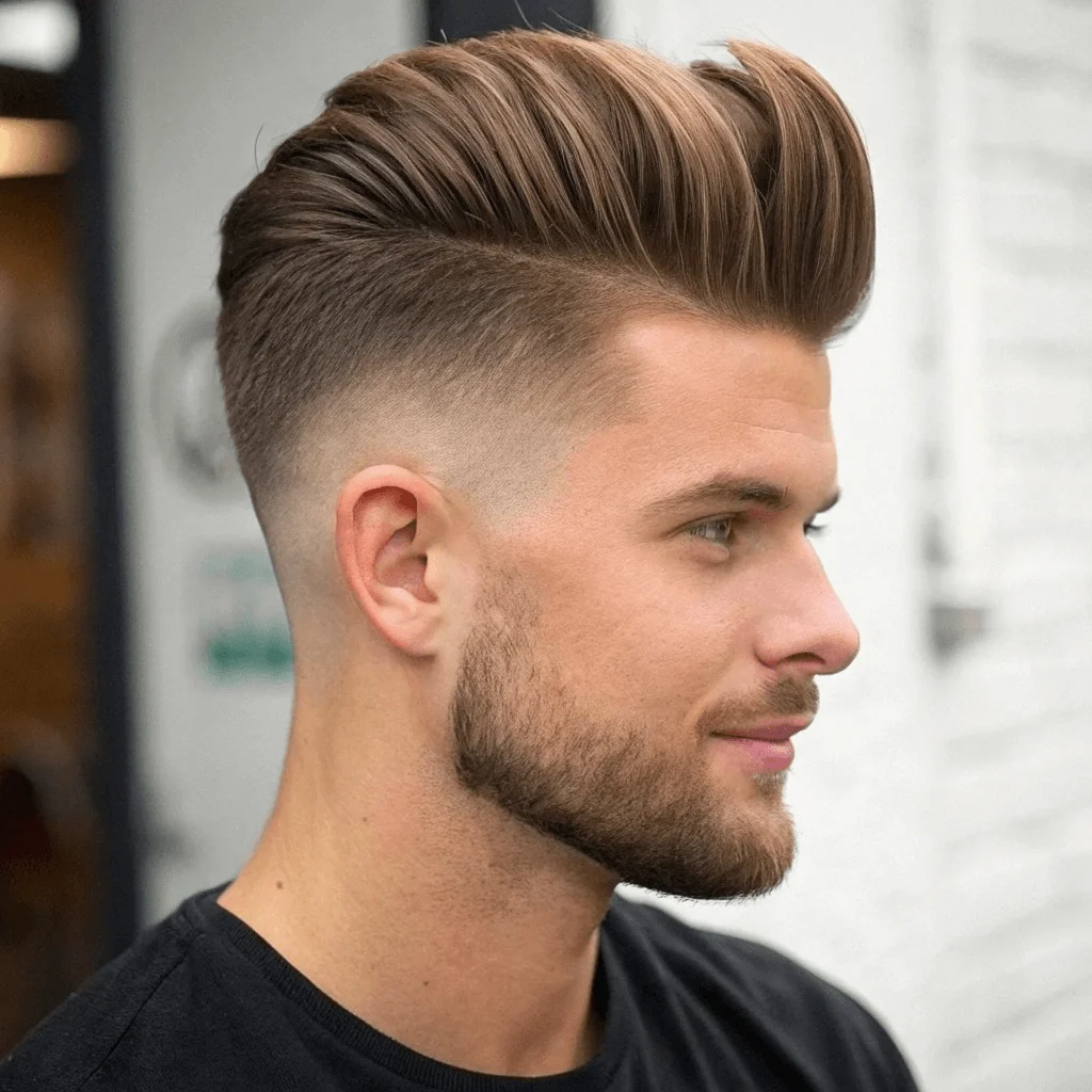 Short Sides Long Top Haircuts - The Perfect Balance of Style and Versatility 5 The Pompadour